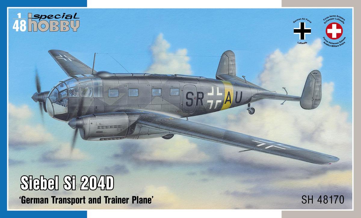 Plastikový model letadla 1/48 Siebel Si 204D  'German Transport and Trainer Plane'