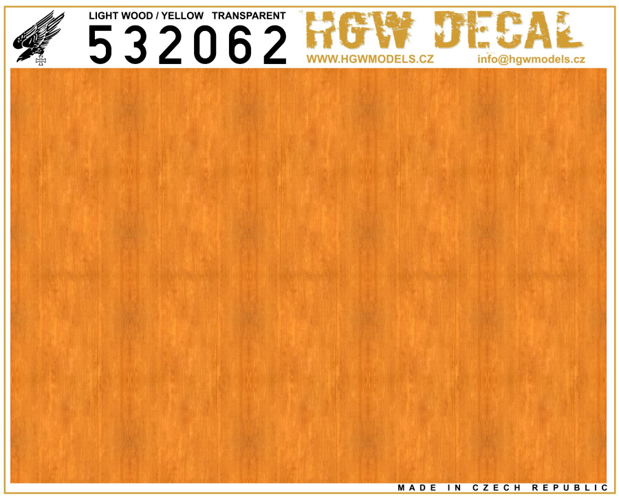 1/32 Light Wood - Decals Wood Grain - transparent no grid sheet: A5