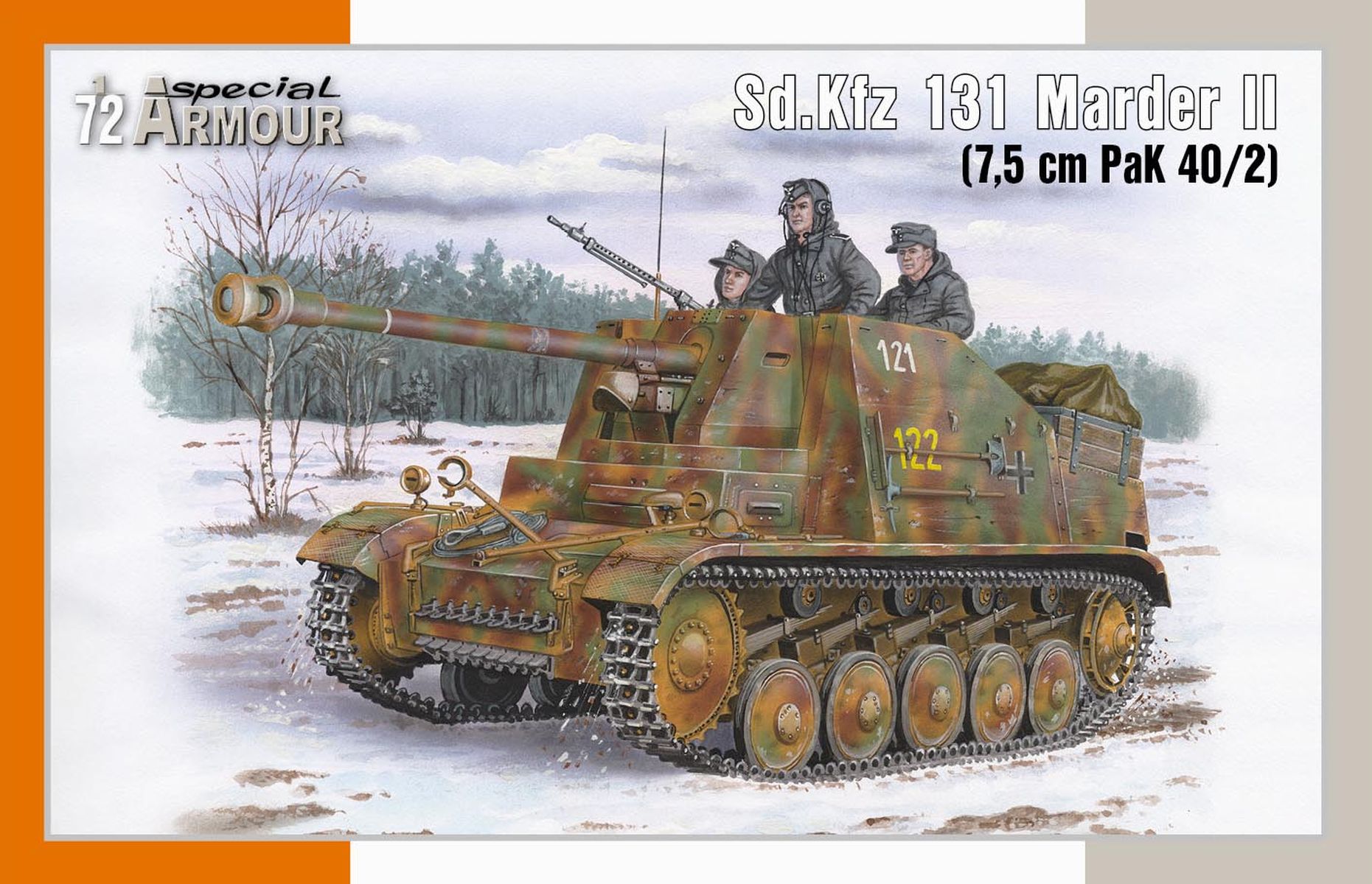Plastikový model tanku 1/72 Sd.Kfz 131 Marder II (7,5 cm PaK 40/2)