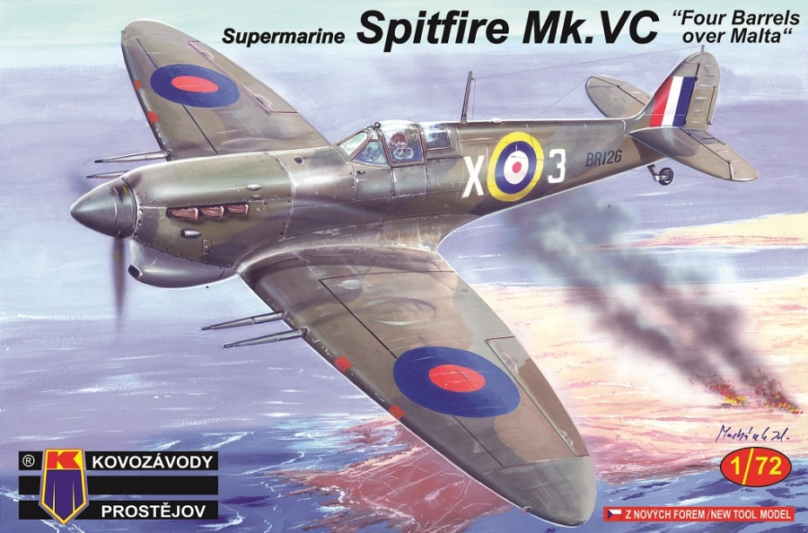 1/72 S.Spitfire Mk.VC Four Barrels over Malta - Kovozávody