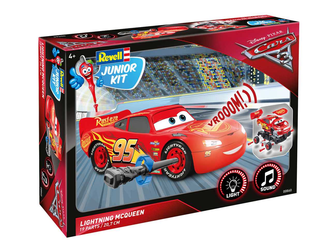 Junior Kit auto 00860 - Cars 3 - Blesk McQueen (světelné a zvukové efekty) (1:20)
