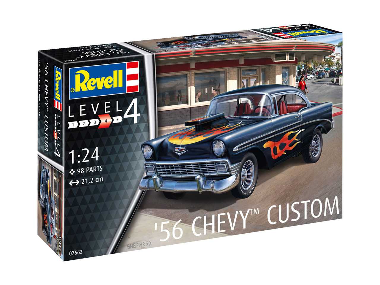 ModelSet auto 67663 - '56 Chevy Customs (1:24)