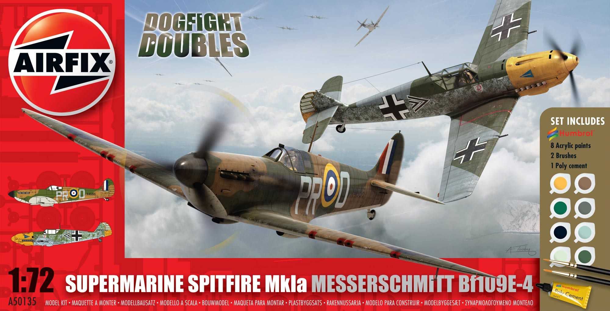 Gift Set A50135 - Supermarine Spitfire Mk1a Messerschmitt BF109E-4 (1:72)
