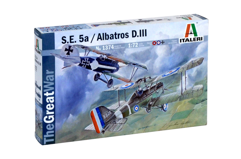 Model Kit letadlo 1374 - S.E.5a and ALBATROS D.III (1:72)