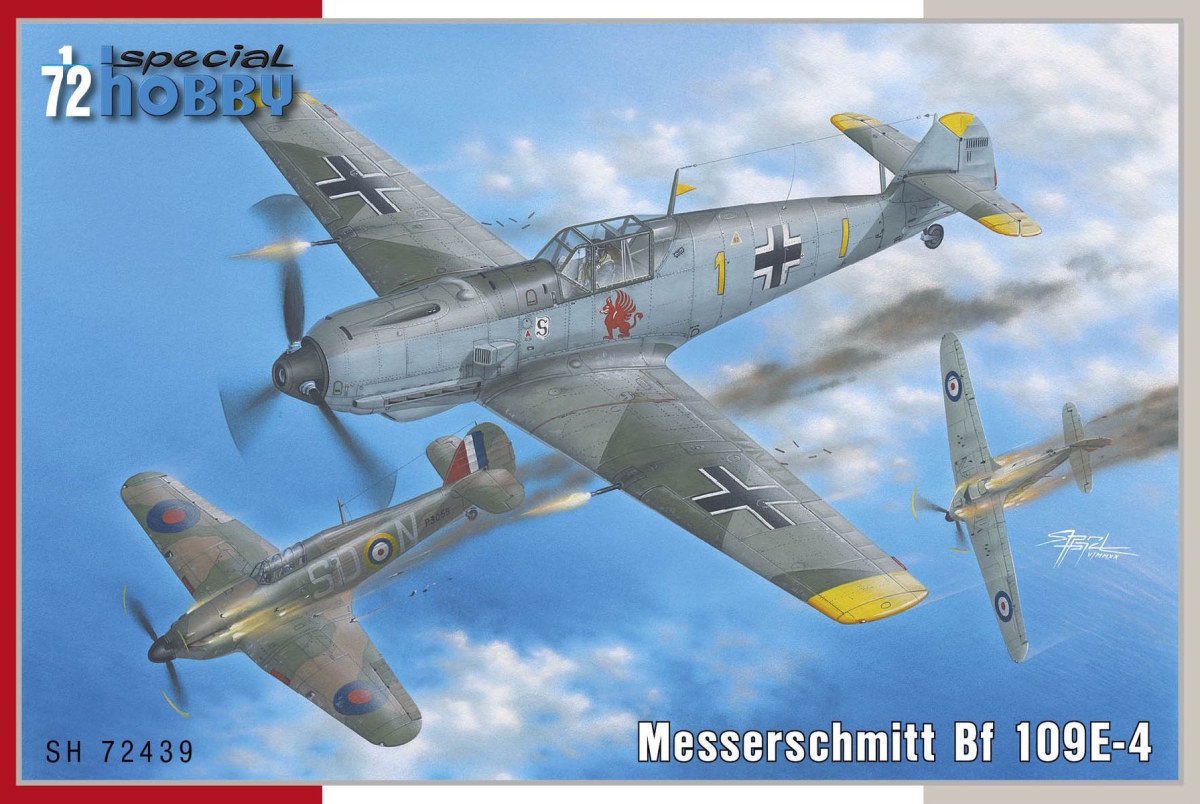 Plastikový model letadla 1/72 Messerschmitt Bf 109E-4  