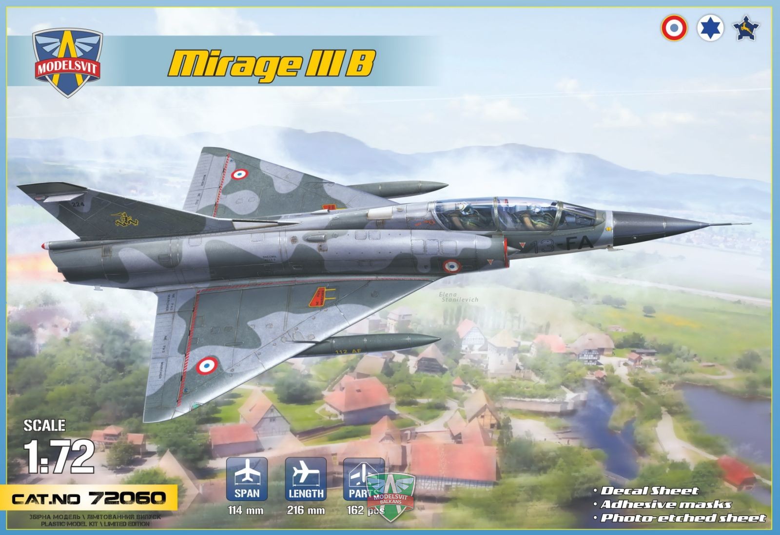 1/72 Mirage IIIB operational trainer (5 camo schemes)