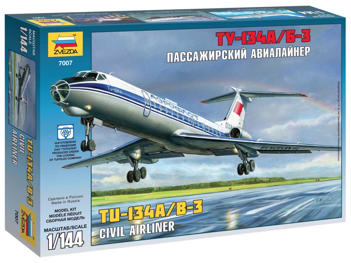 Zvezda 7007 - Tupolev Tu-134B (1:144)