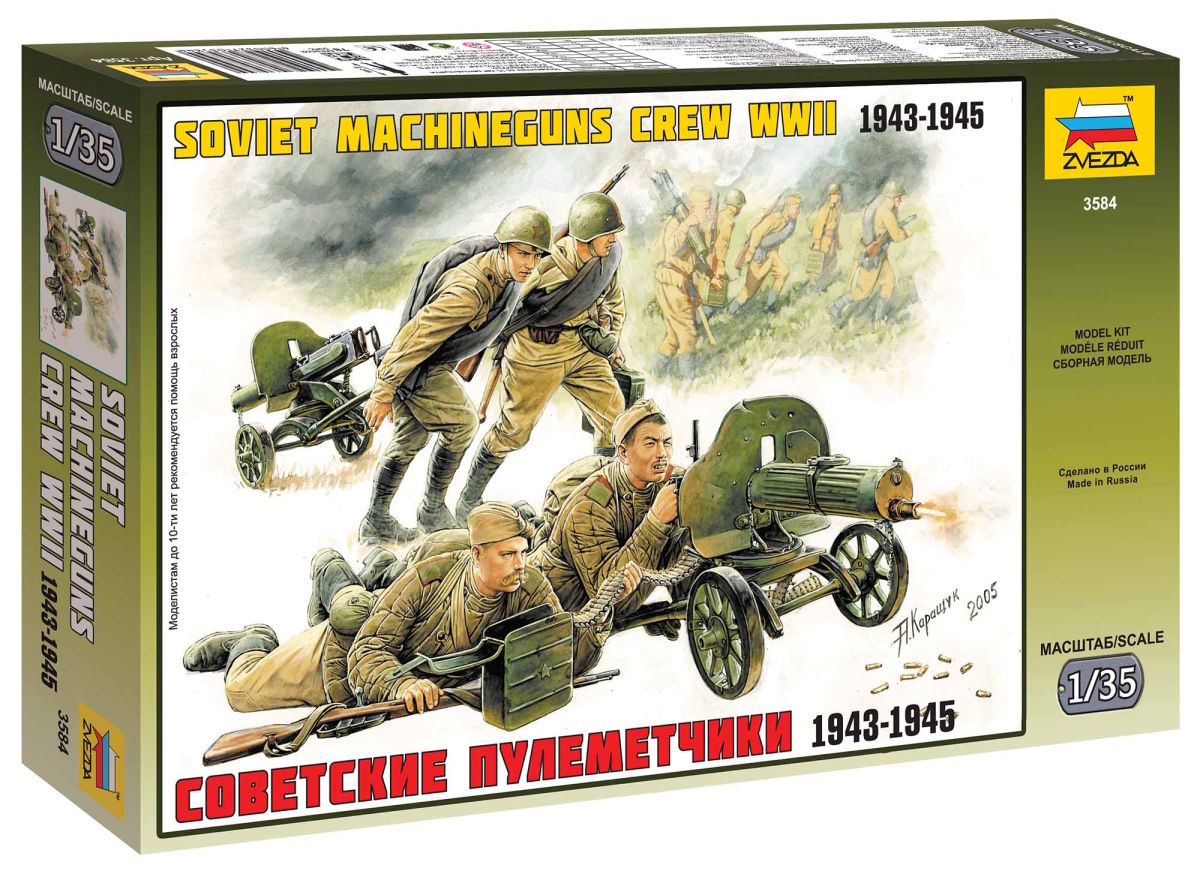 Model Kit figurky 3584 - Soviet Machineguns with Crew (1:35)