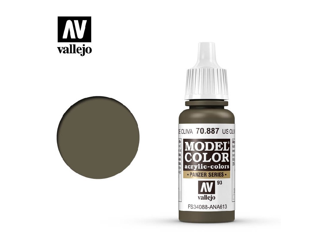 Akrylová barva Vallejo Model Color 70887 US Olive Drab (17ml)