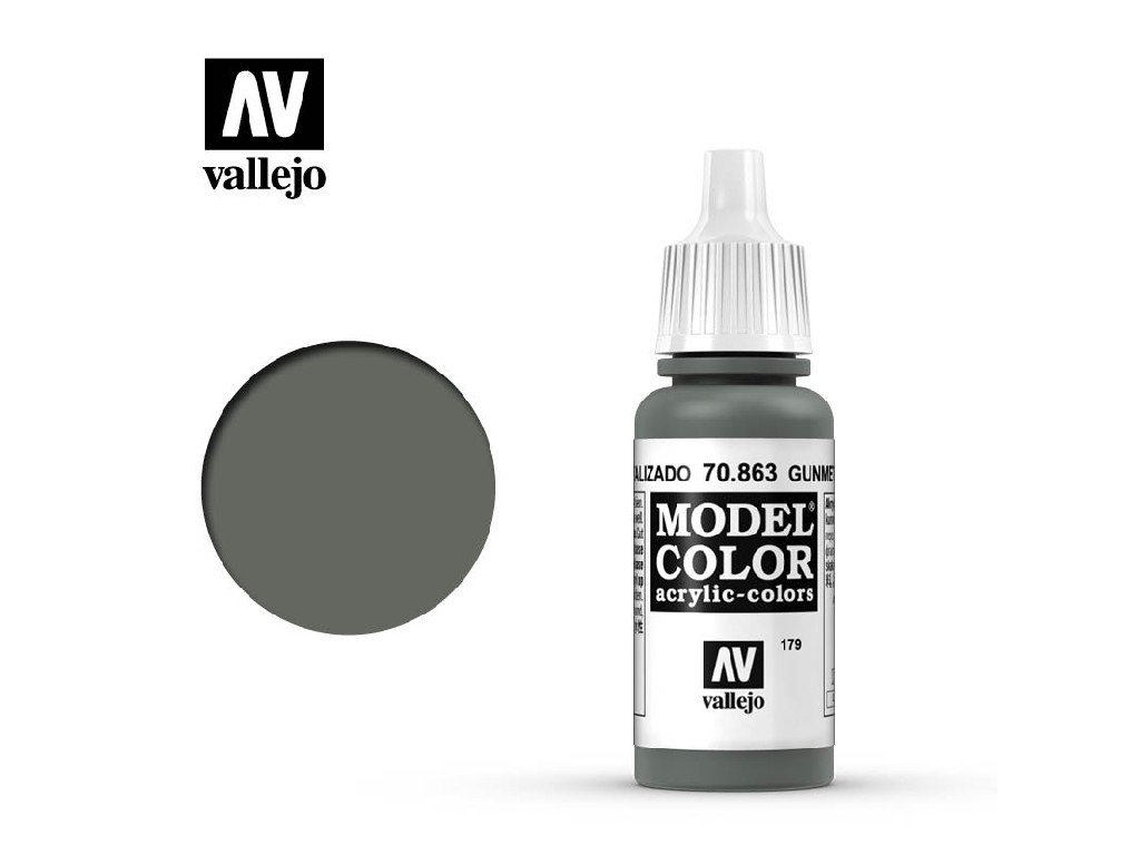Akrylová barva Vallejo Model Color 70863 Gunmetal Grey (17ml)