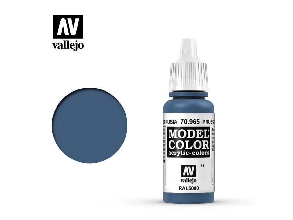 Akrylová barva Vallejo Model Color 70965 Prussian Blue (17ml)