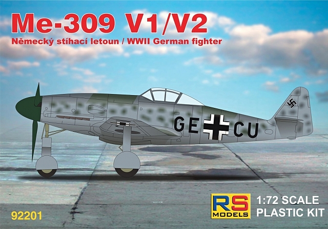 Plastikový model letadla 1/72 Messerschmitt 309 V1/V2 3 decal v. for Luftwaffe