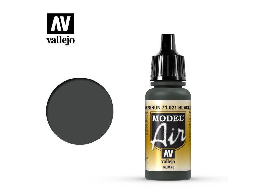 Akrylová barva pro Airbrush Vallejo Model Air 71021 Black Green RLM70 (17ml)