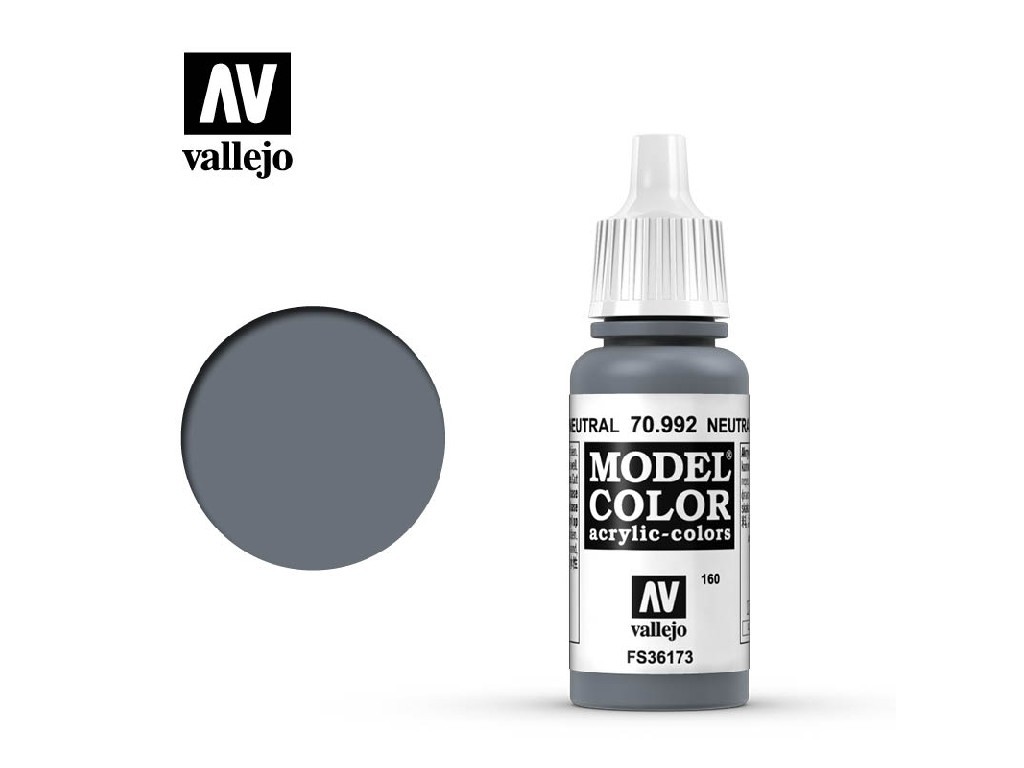 Akrylová barva Vallejo Model Color 70992 Neutral Grey (17ml)