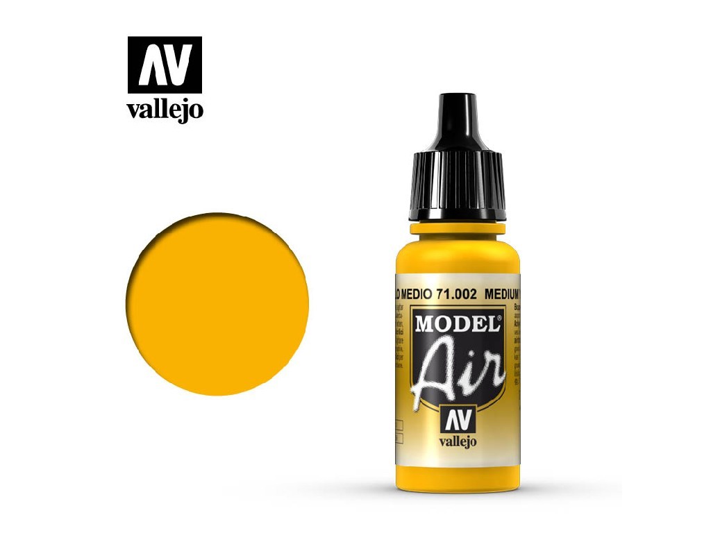 Akrylová barva pro Airbrush Vallejo Model Air 71002 Medium Yellow (17ml)
