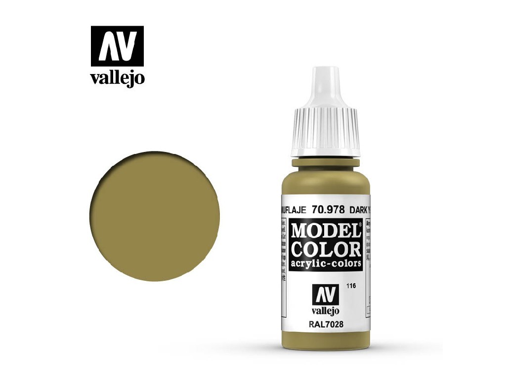 Akrylová barva Vallejo Model Color 70978 Dark Yellow (17ml)