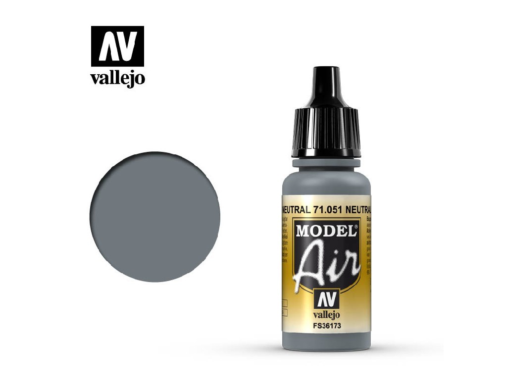 Akrylová barva pro Airbrush Vallejo Model Air 71051 Neutral Gray (17ml)
