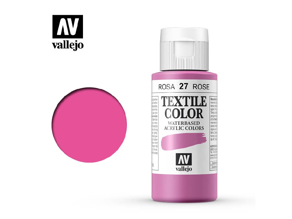 Vallejo Textile Color 40027 Rose (Op,) (60ml)