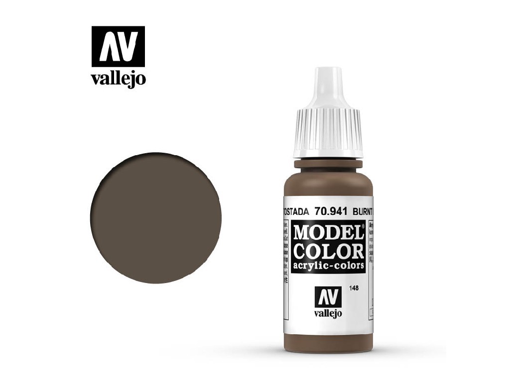 Akrylová barva Vallejo Model Color 70941 Burnt Umber (17ml)