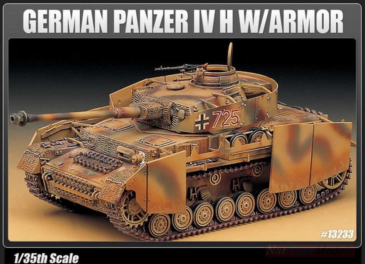  Academy 13233 - GERMAN PANZER IV H W/ARMOR (1:35)