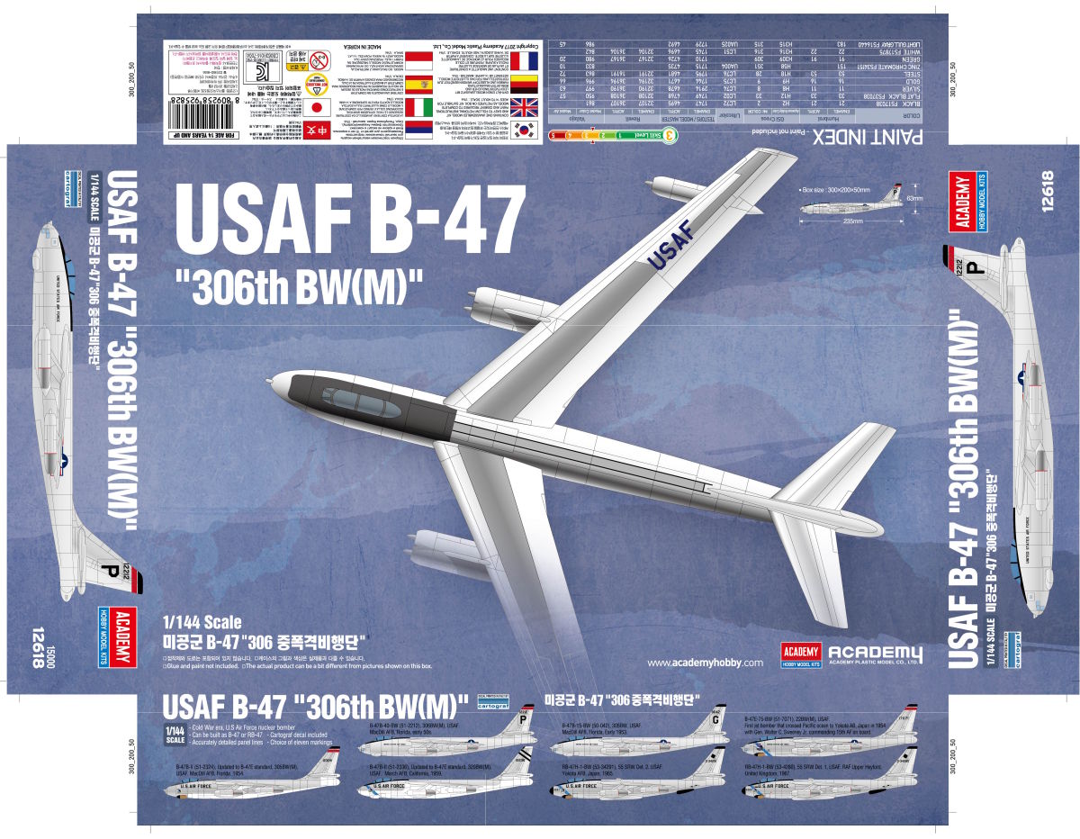  Academy 12618 - USAF B-47 (1:144)