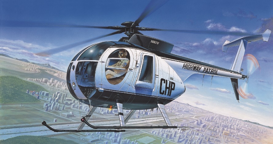  Academy 12249 - HUGHES 500D POLICE HELICOPTER (1:48)