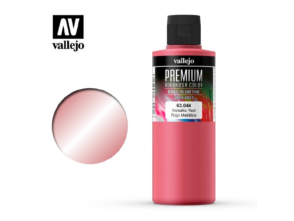 Vallejo - Premium Color 63044 Metallic Red 200 ml.