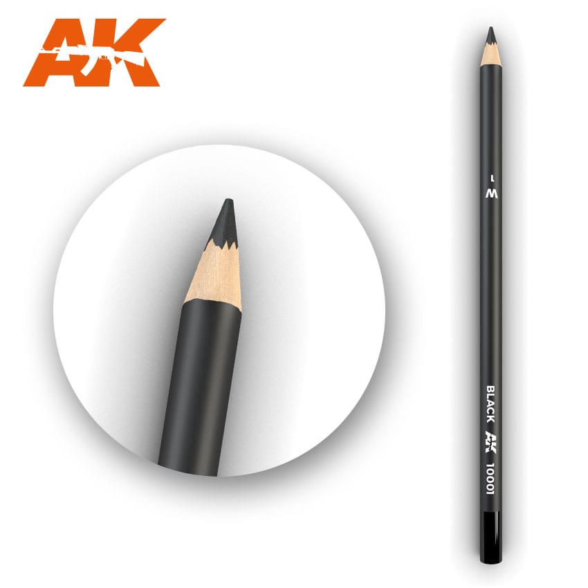 AK AK10001 Watercolor Pencil Black (1x)