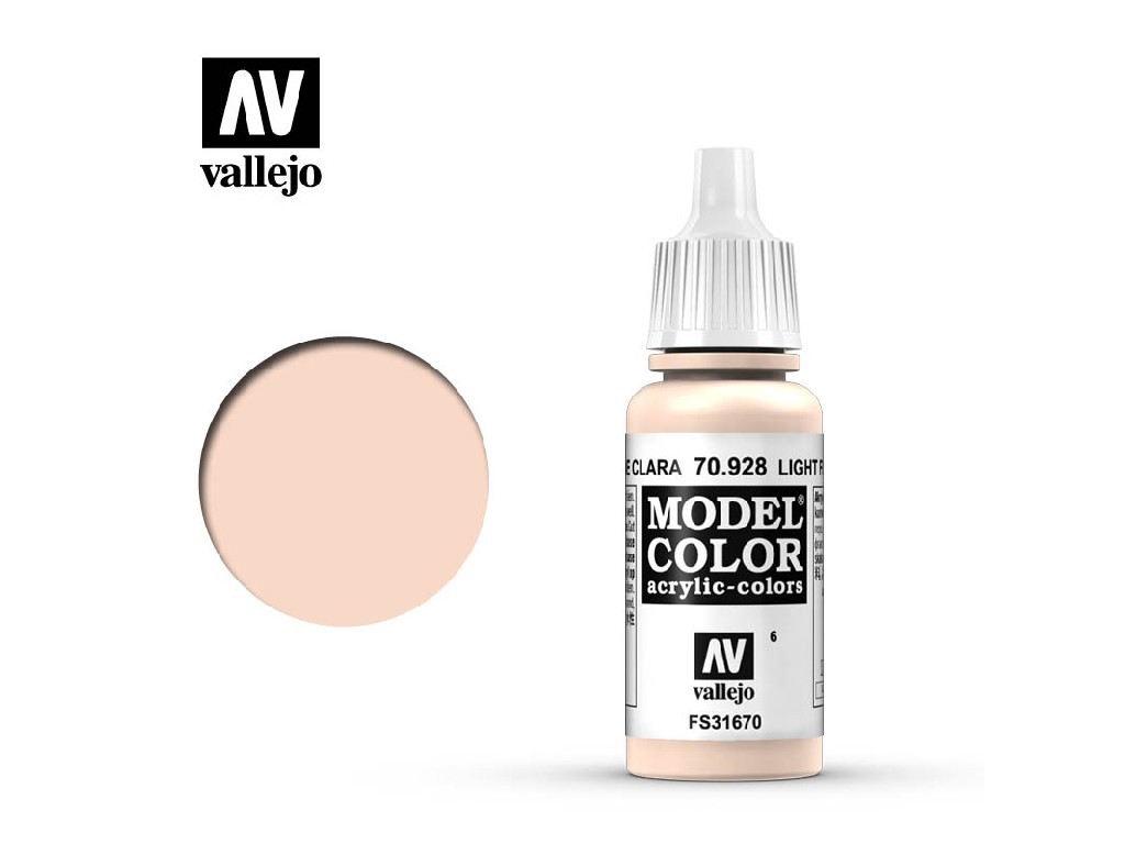 Akrylová barva Vallejo Model Color 70928 Light Flesh (17ml)