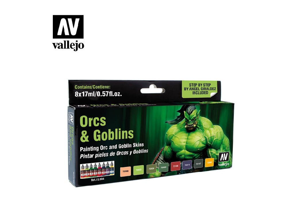 Vallejo Game Color Special Set 72304 Orcs & Goblins (8) by Angel Giraldez