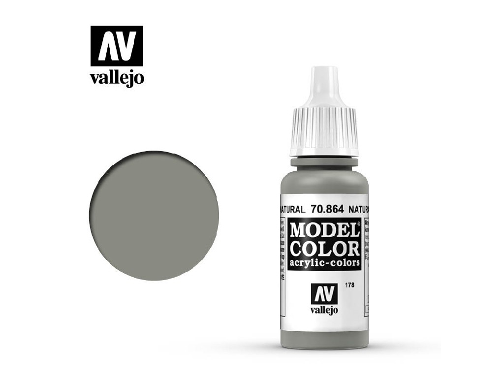 Akrylová barva Vallejo Model Color 70864 Natural Steel (17ml)