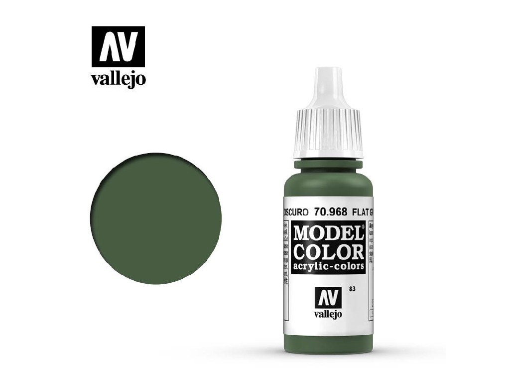 Akrylová barva Vallejo Model Color 70968 Flat Green (17ml)