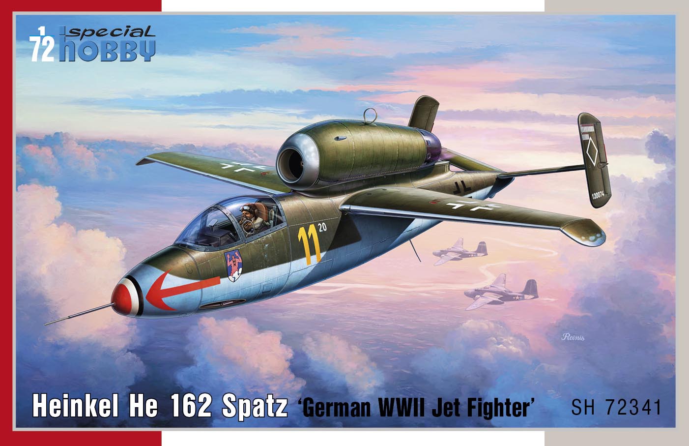 Plastikový model letadla 1/72 Heinkel He 162 Spatz 