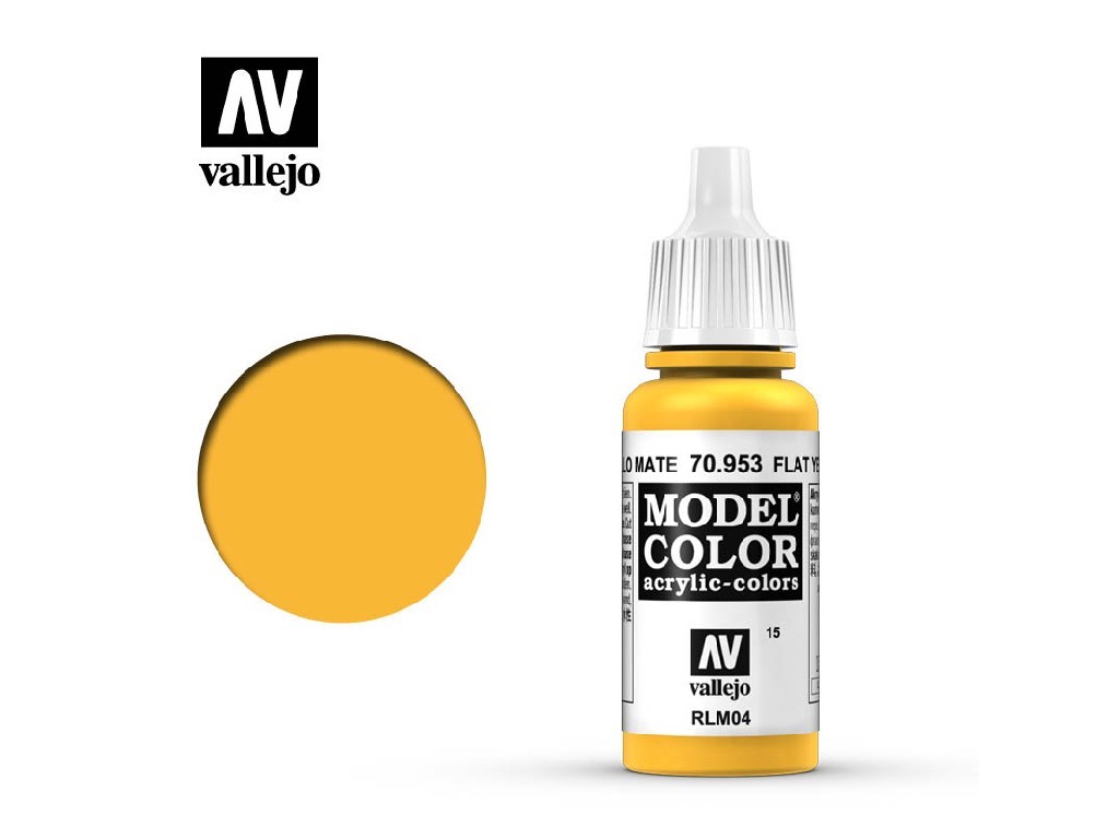 Akrylová barva Vallejo Model Color 70953 Flat Yellow (17ml)