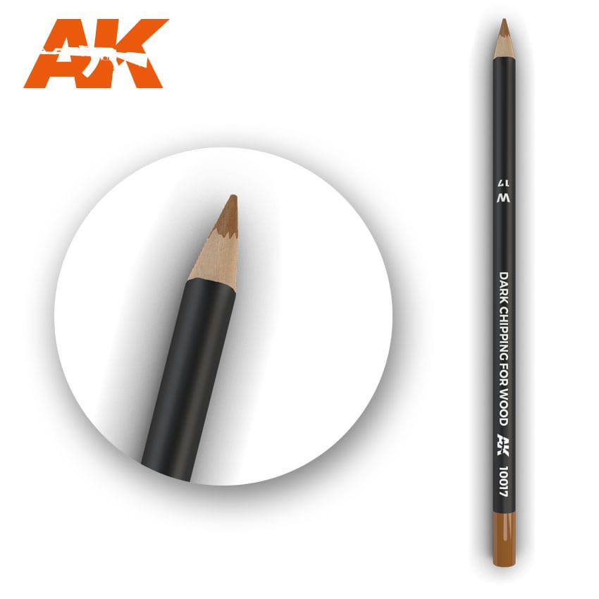 AK AK10017 Watercolor Pencil Dark Chipping for wood (1x)