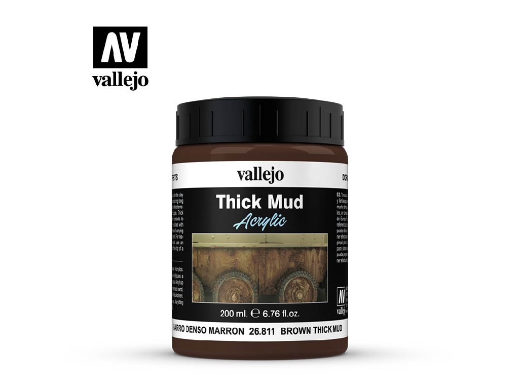 Vallejo Diorama Effects 26811 Brown Thick Mud (200ml)