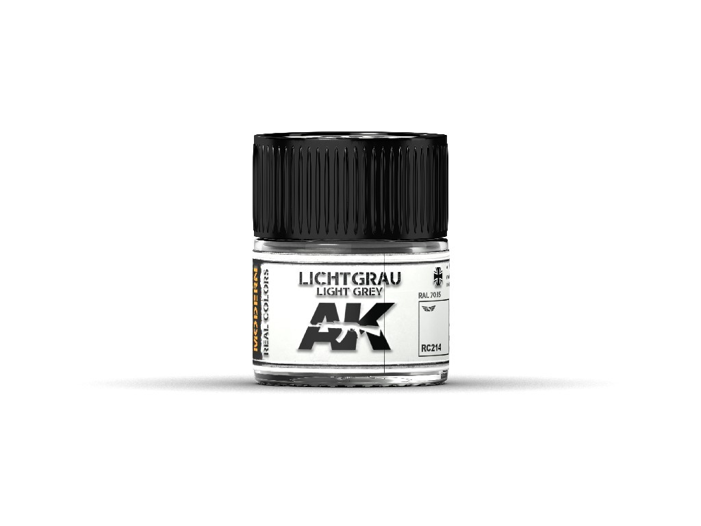 AK REAL COLORS Paints Lichtgrau-Light Grey RAL 7035 10ml
