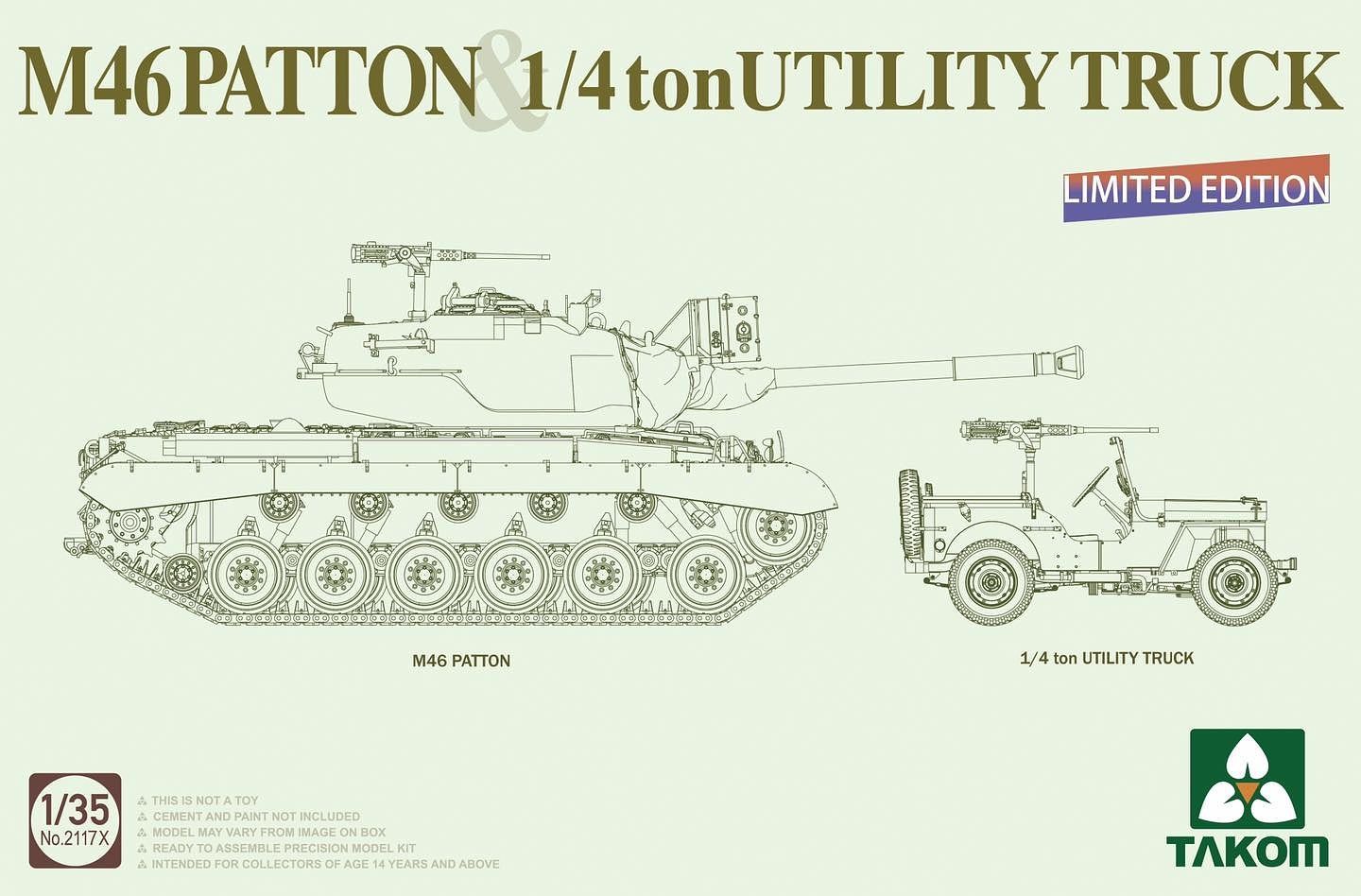1/35 M46 Patton & 1/4 ton Utility Truck - Takom