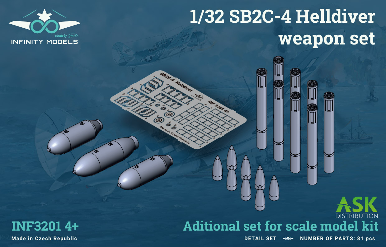 1/32 SB2C-4 Helldiver weapon set (bomb and rockets)