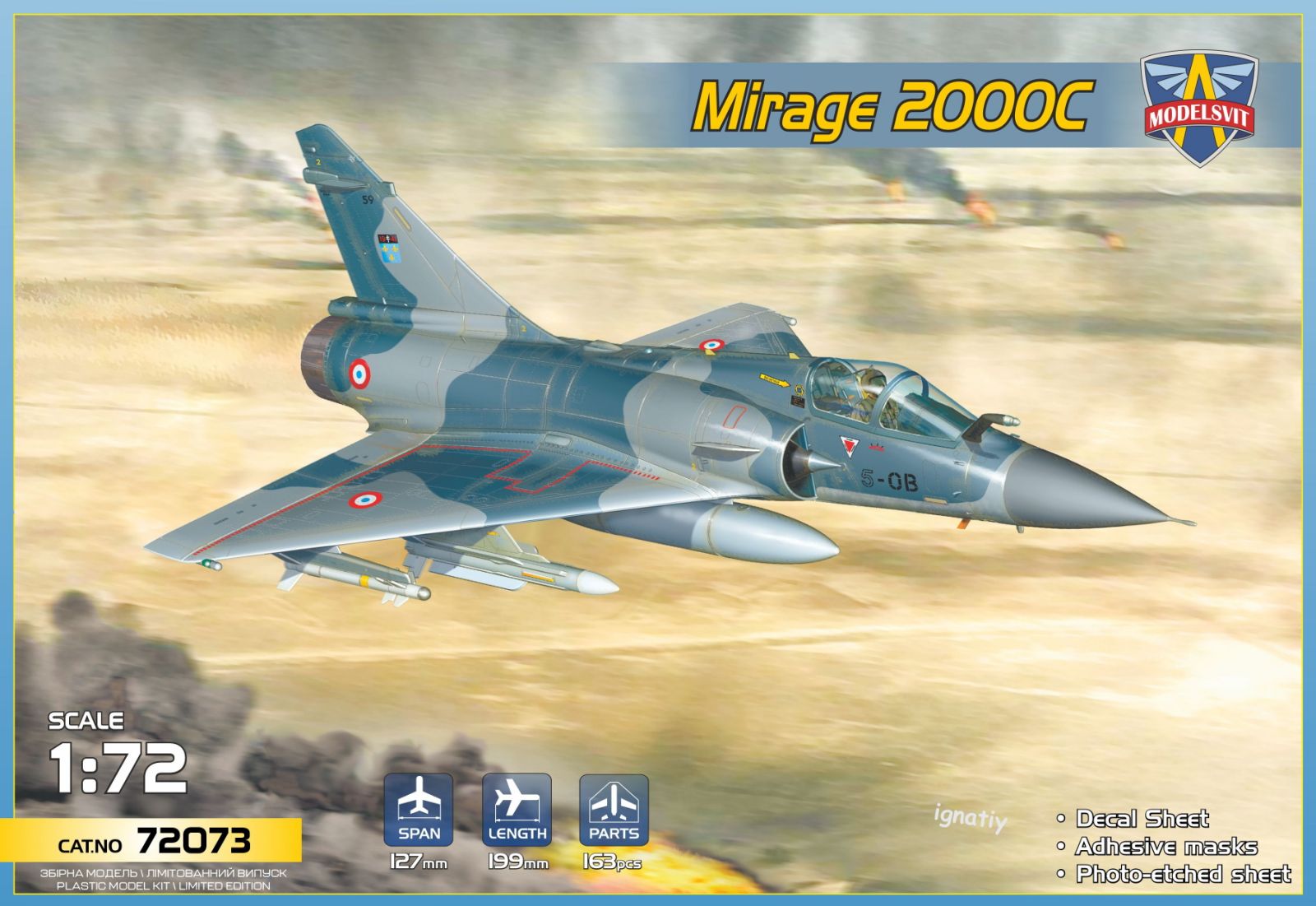 1/72 Mirage 2000C multirole jet fighter  
