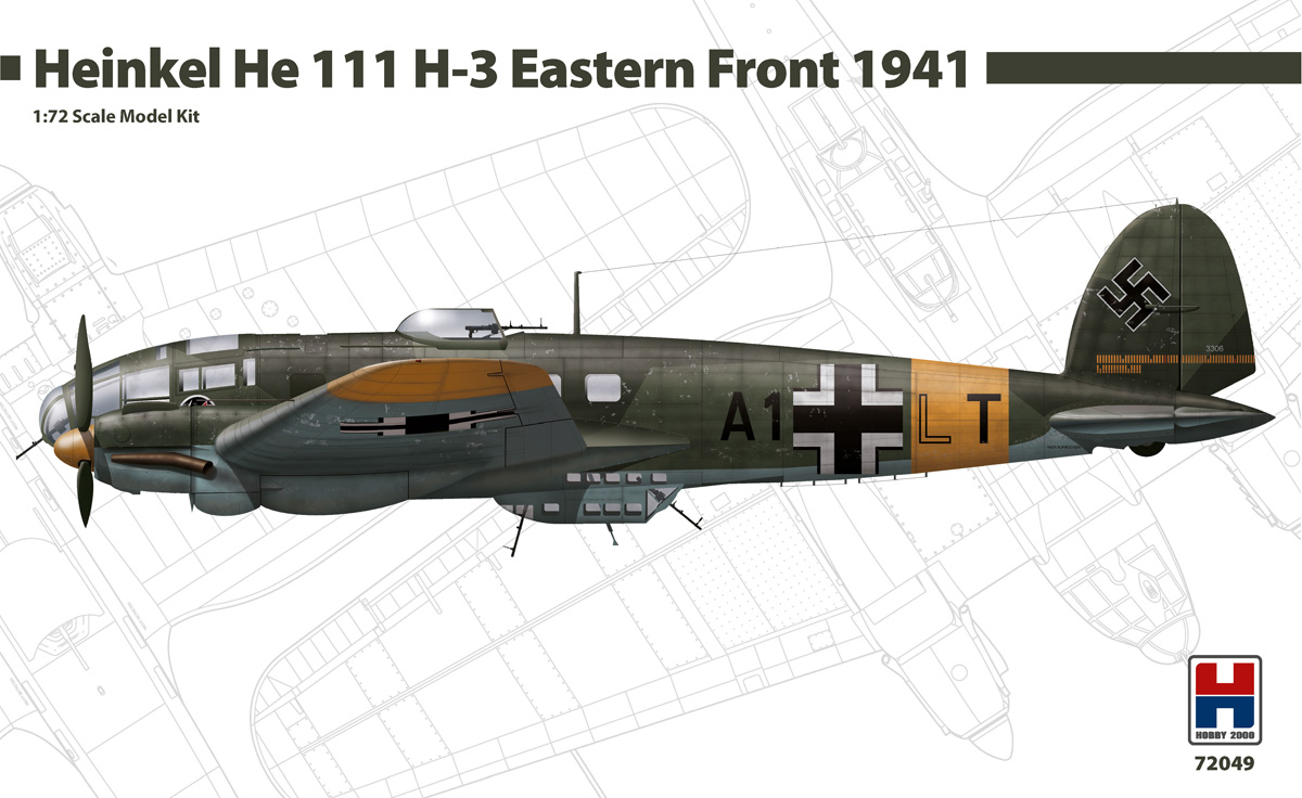 1/72 Heinkel He-111 H-3 Eastern Front 1941 ( HASEGAWA + Cartograf )