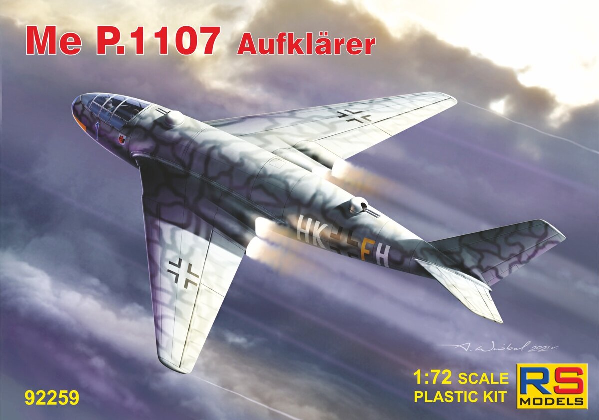 Plastikový model letadla 1/72 Messerschmitt P.1107 4 decal v. for Luftwaffe