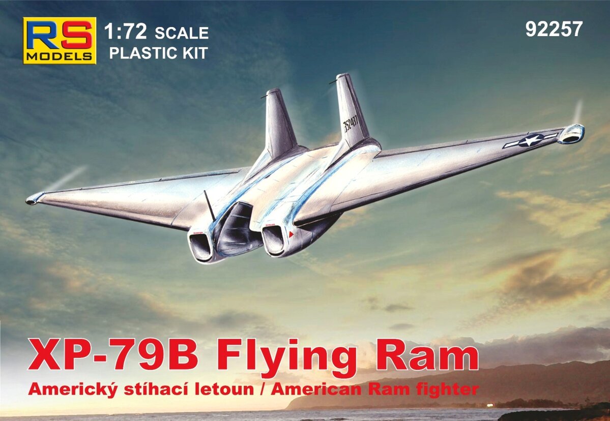 Plastikový model letadla 1/72 XP-79 Flying Ram 3 decal v. for USA