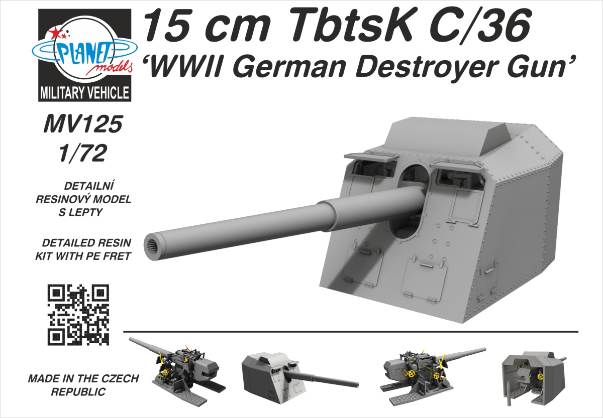 1/72 15 cm TbtsK C/36 ‘WWII German Destroyer Gun’
