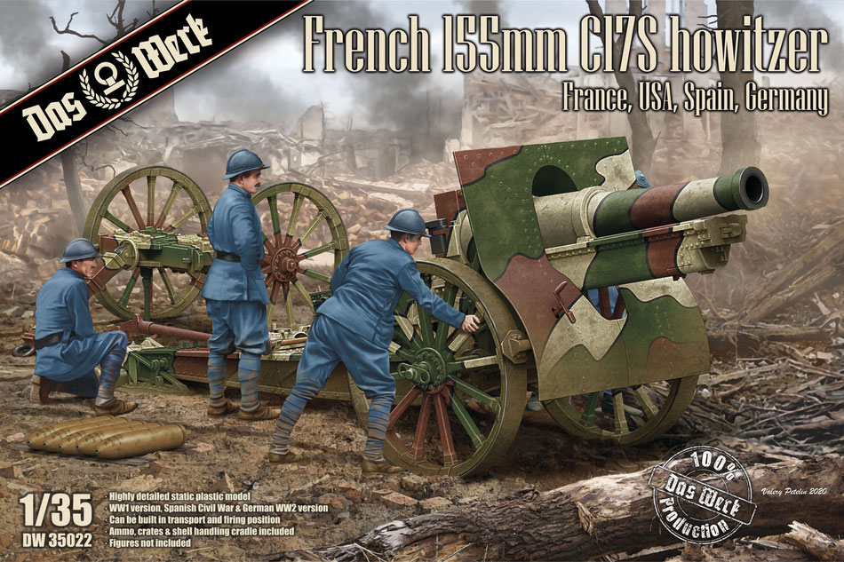 1/35 French Schneider 155mm C17S howitzer France, USA, Spain, Germany - Das Werk