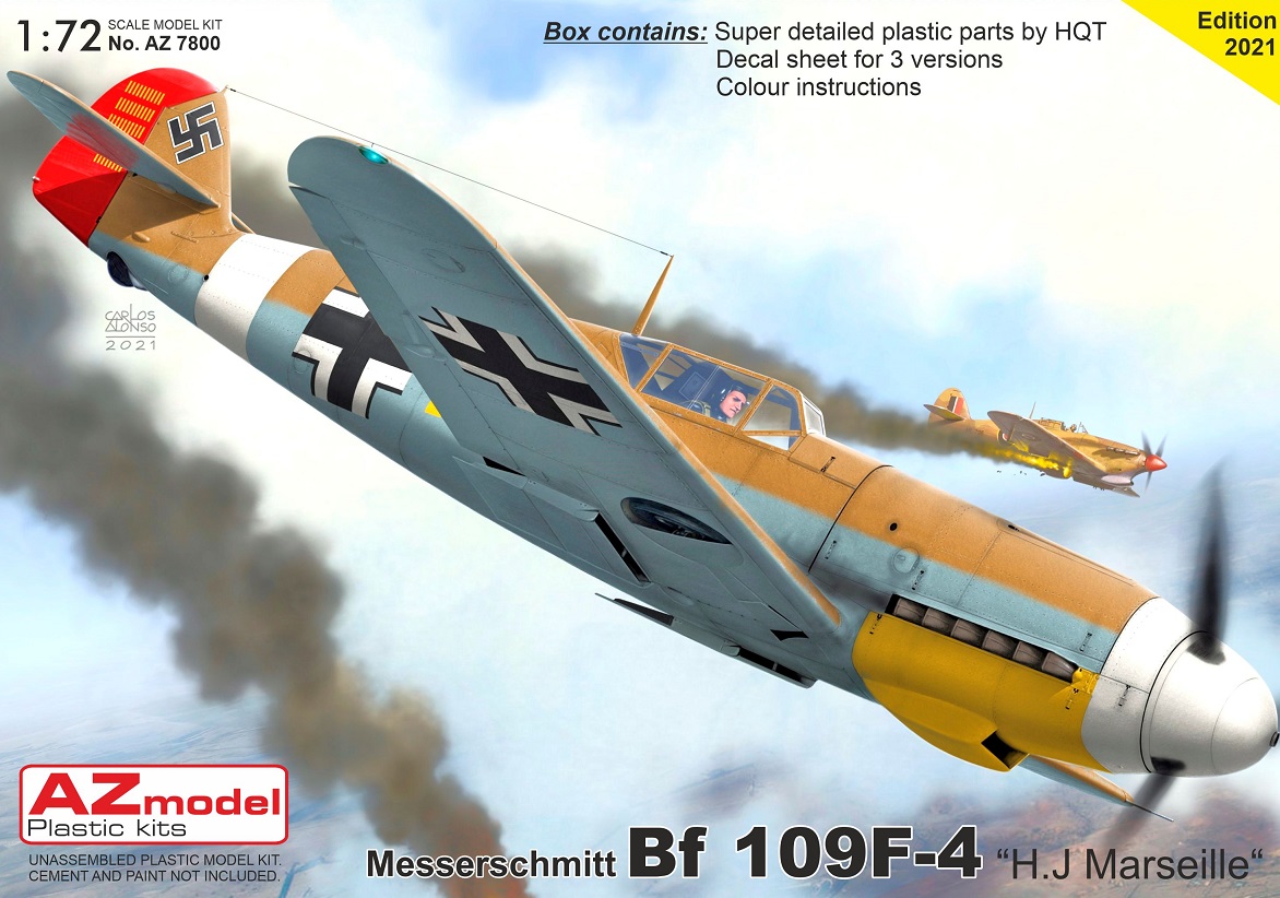 1/72 Bf 109F-4 „H.J.Marseille“ - AZ Model
