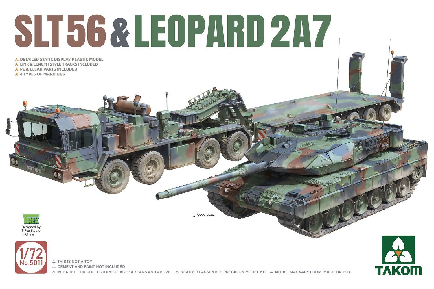 1/72 2 kits Combo SLT56 & Leopard 2 A7 - Takom
