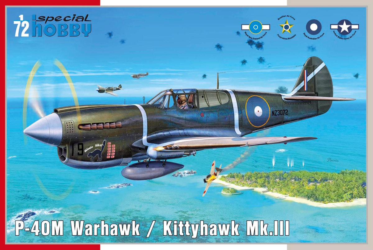 Plastikový model letadla 1/72 P-40M Warhawk