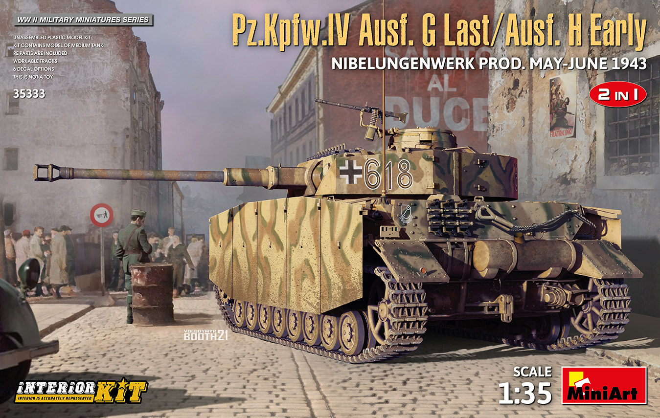 1/35 Pz.Kpfw.IV Ausf. G-Last/H-Early Nibelungenwerk Prod. (May-June 1943) 2in1 Interior Kit - Miniar
