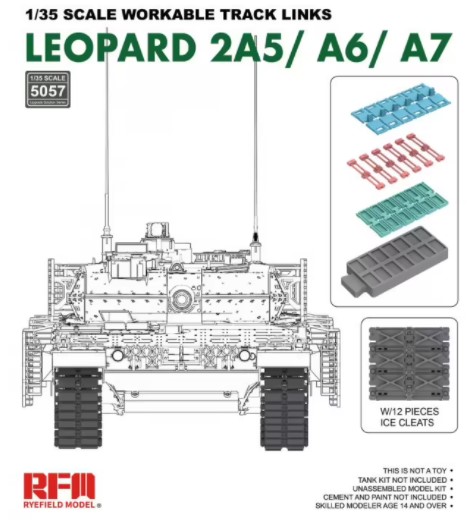 1/35 Workable track links for LEOPARD 2A5/A6/A7 - RFM
